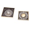 Floor Drain Metal Squared Retro Style Water Drainage Shower Drain