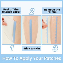 Timgle 20 Pcs Thigh Lift Tape Self-Adhesive Cellulite Waterproof Tapes Loose Skin Thigh Body Patches for Women Leg Inner Skin Lifting