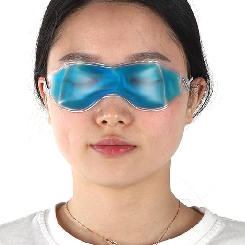 Jiawu Máscara de Ojos Fría para Dormir, Compresa de Gel