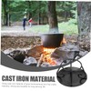GLEAVI Iron Cauldron Rack Stand Stable Slip Trivet for Cooking