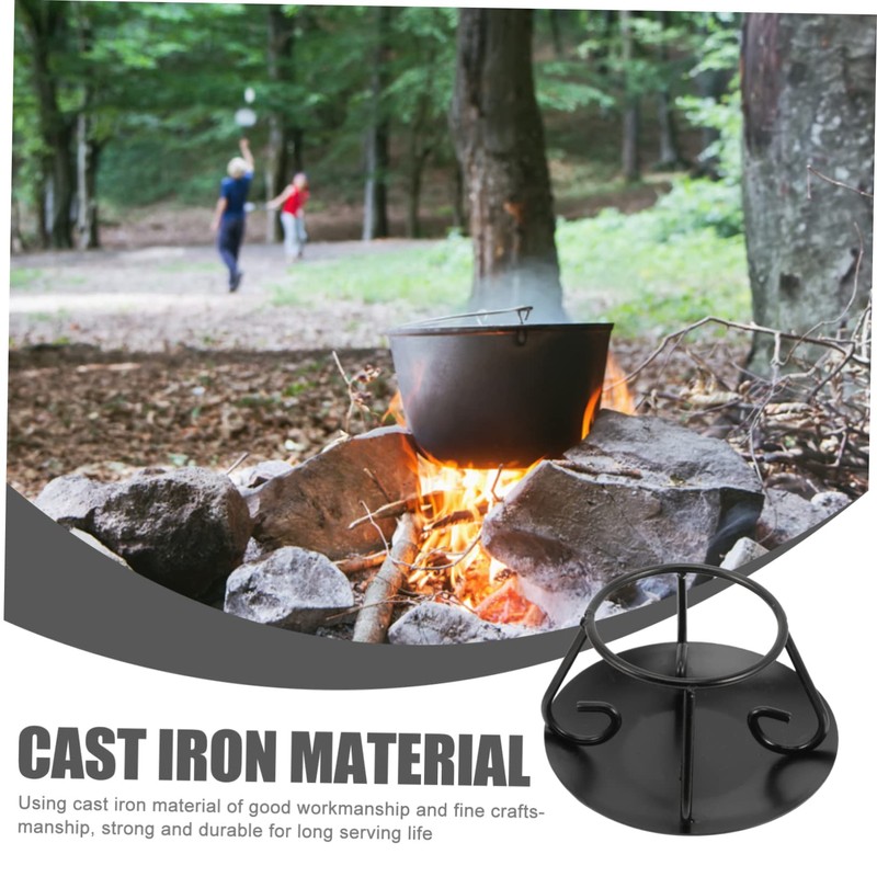 GLEAVI Iron Cauldron Rack Stand Stable Slip Trivet for Cooking