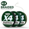 WUPUMAN PE Fishing Line, 4 Braided, No Fading, (150M, 300M,
