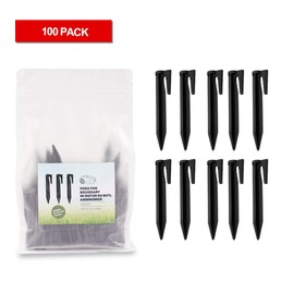 N+A Kit de estacas de césped de 3.3 pulgadas para fijar la línea marginal, red de césped de jardín, tienda de campaña, jardinería en casa, clavijas de plástico para instalación de alambre de límite y cortadora de césped robot (100 unidades)