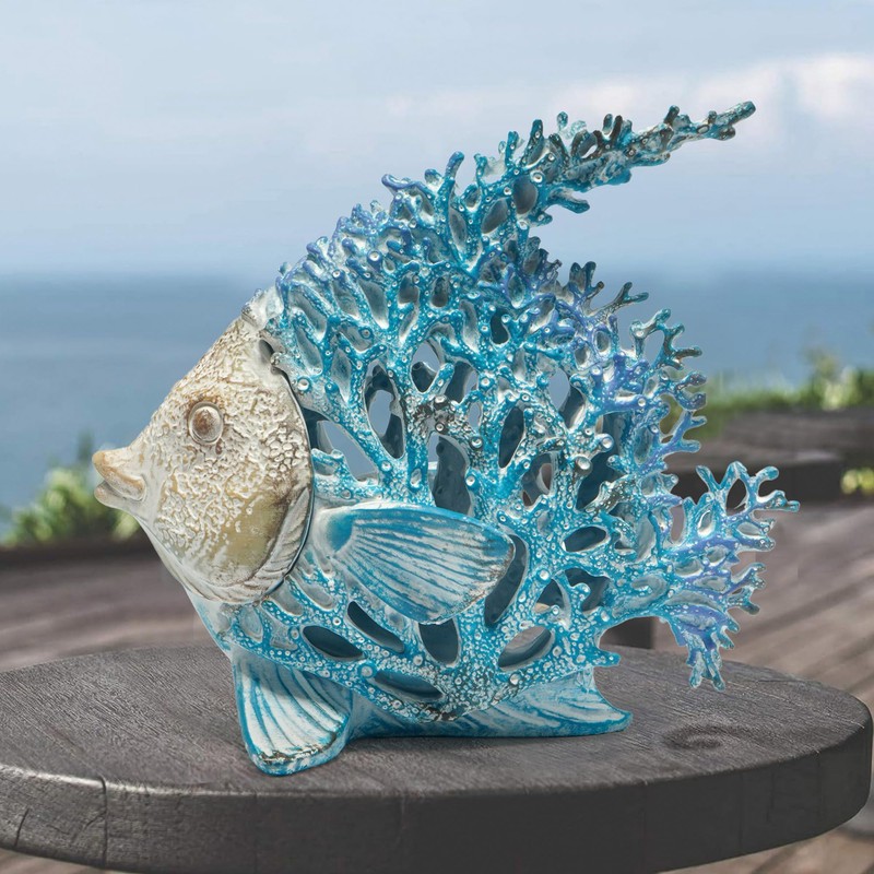 Hodao Coral Fish Figurines - Summer Sea Tropical Decor for
