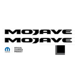 Decal Mods Mojave Hood Graphic Vinyl Decal fits Jeep Wrangler/Mojave JL/JT (2019-2024) Black w/Dark Gray Outline FBDRKGO (Set of 2) | FJ6T2