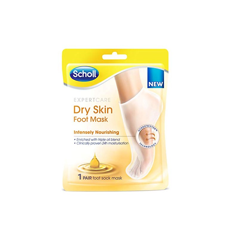 Scholl Foot Mask Triple Oil, Six Pairs, One Size
