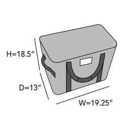 Covermates Keepsakes Adjustable Ornament Storage Bag, Carrying Handles, Padded Protection - Holiday Storage-Red