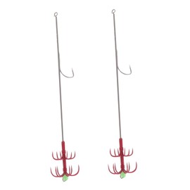 OHPHCALL 2Pcs Double Layer Umbrella Hooks Durable Fishing Supplies with Strong Barb Design for Freshwater Saltwater Fishing Enthusiasts