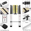 (15Ft/4.5M) Telescoping Ladders，EN131Standards Multi-Purpose Folding Aluminum Extension Ladder