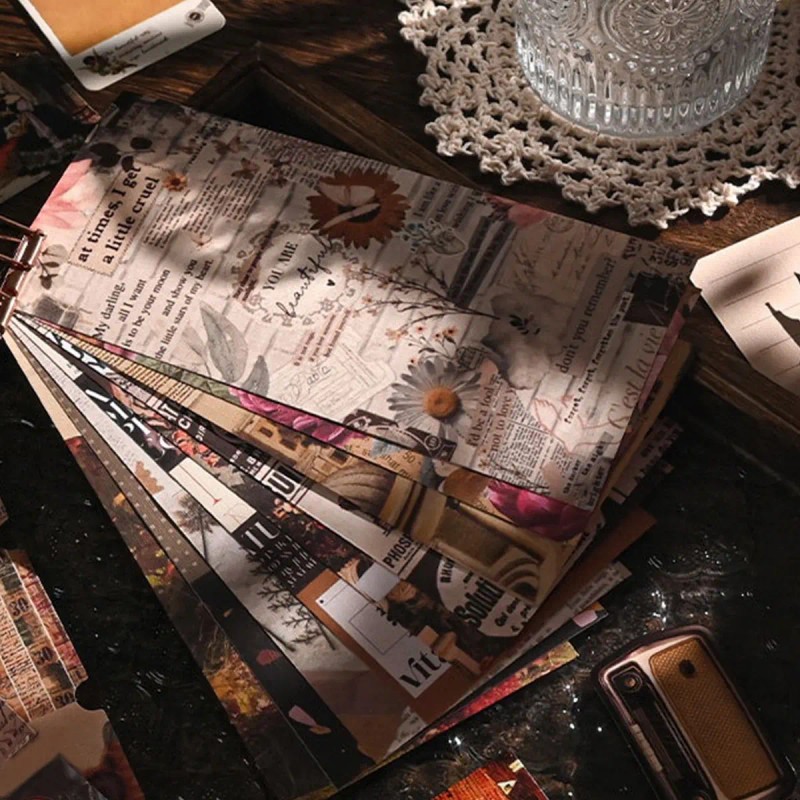 Journal Scrapbook Papel Stickers Y Agenda Vintage Calcomanía