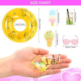 Barwa 23 Pcs Doll Accessories 5 Swimsuits Bikini 1 Pajamas 5 Shoes 12 Other Summer Accessories for 11.5 Inch Dolls (Doll NOT Include)