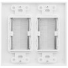 Fosmon Double Dual 2-Gang Brush Organize Bulk Wire Cable Wall