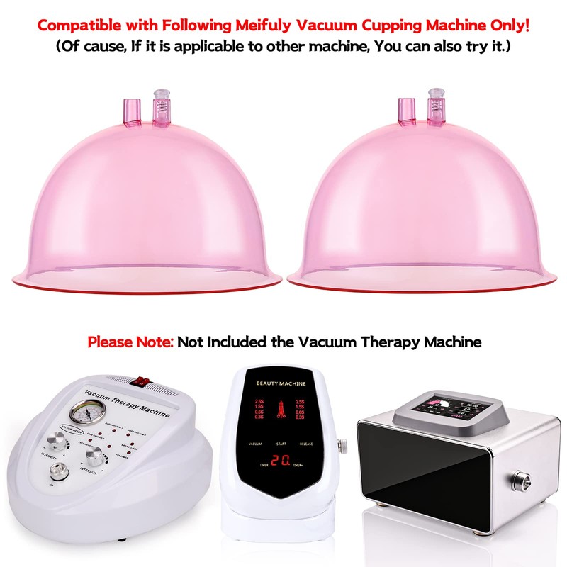 Vacuum Therapy Machine Accessories, Meifuly Upgraded Premium 7.28inch Diameter Extra-Large