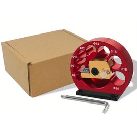 Dowel Maker Jig Kit, 8 Holes Metric Adjustable Dowel Cutter 8mm to 20mm, Carbide Inserts Woodworking Tools for Wood Rod Milling Pin Round Rod Auxiliary Tool