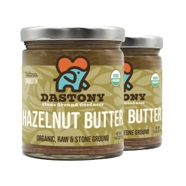 Dastony Organic Raw Hazelnut Butter, 8 oz | Only One Ingredient | Vegan, Paleo and Keto Friendly, Non GMO, Gluten-free - Pack of 2