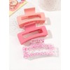 Hemasa 3 Pcs Frosted Cream Color Transparent Fruit Shark Scratch