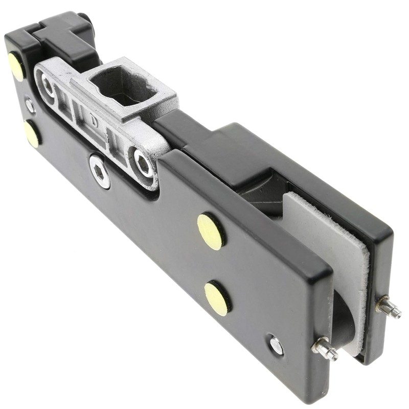 PrimeMatik - Door patch fitting. Lower corner hinge in aluminum