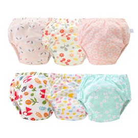 ORINERY - Pantalones de entrenamiento unisex de algodón para bebé, ropa interior impermeable y transpirable, paquete de 6, Yzs-g, 1-2 Años