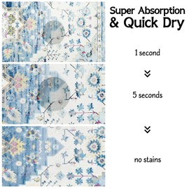 Pet Food Mats for Floor, Absorbent Dog Mat for Food and Water Dispenser Mat, Dog Food Mat Quick Dry Cat Food Mat Pet Supplies