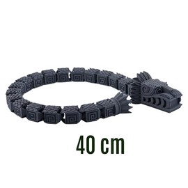 Serpiente Articulada Quetzalcóatl, 40 cm, Juguete Antiestres, Figura Flexible