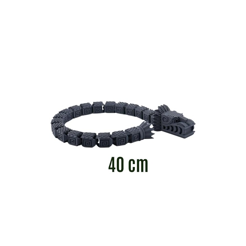 Serpiente Articulada Quetzalcóatl, 40 cm, Juguete Antiestres, Figura Flexible