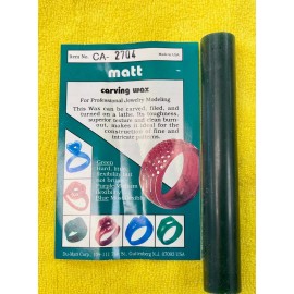 Matt Round Center Ring Tube Carving Wax - CA 2704 GREEN 7/8 INCH SOLID