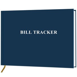 Bill Tracker Notebook - Monthly Bill Organizer & Planner for Personal Budgeting Financial, Payments Checklist Organizer, 7" x 10", Dark Blue