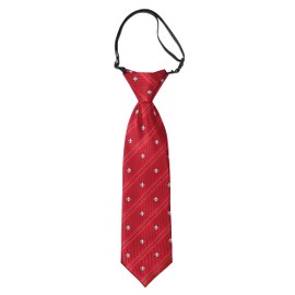 M.H.A.style 30522 Children's Size Lily Crest One-Touch Necktie for Children, Graduation Ceremony, School Entrance Ceremony, A. Red
