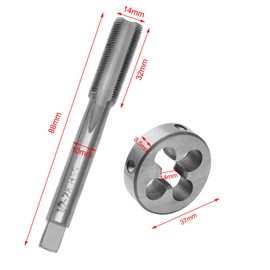 Bonsicoky 1/2" -28 UNEF Gunsmithing Right Hand Tap and Die Set HSS (1/2" x 28) 22LR 223 5.56 9mm for Making or Repairing Threads on Muzzle or Muzzle Devices