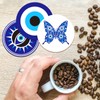 BENECREAT 9Pcs Evil Eye Wood Coasters, Butterfly Mandala Flower Wood