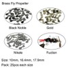 Aventik 75pcs Brass Fly Propeller, Well Balanced, Three Sizes, Three