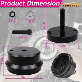 LONGKEES Rear Crankshaft Seal Installer Tool Fit for 2011-2021 Super Duty F250/F350/F450/F550/F650/F750 6.7L Power Stroke Diesel,303-1514,ST-138