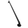 DYNAMI 12 Feet Pipe Stair Handrail,Wall Mount Black Galvanized Industrial