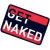 Get Naked Embroidered Patch with Hook and Loop Bands