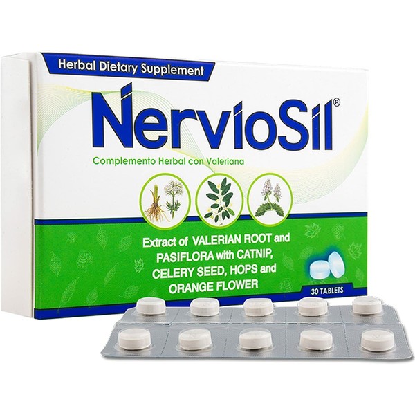Nerviosil Herbal Tablets - Herbal Supplement Specialy Formulated for The Nerves