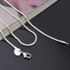 Cunluna 925 Sterling Silver 2 mm Snake Chain Lobster Clasp
