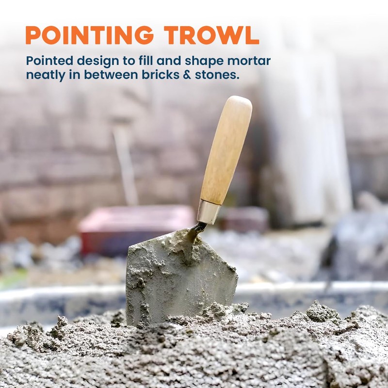 Pointing Trowel Bricklaying | 11'' Brick Trowel with Carbon Steel