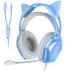 gaming headset cat ears (blue)