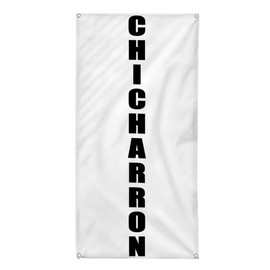 Vertical Vinyl Banner Multiple Sizes Chicharron Restaurant and Food Outdoor Weatherproof Industrial Yard Signs 10 Grommets 144x60Inches