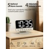 Odokee Digital Alarm Clocks for Bedrooms: Large Bold Number 5