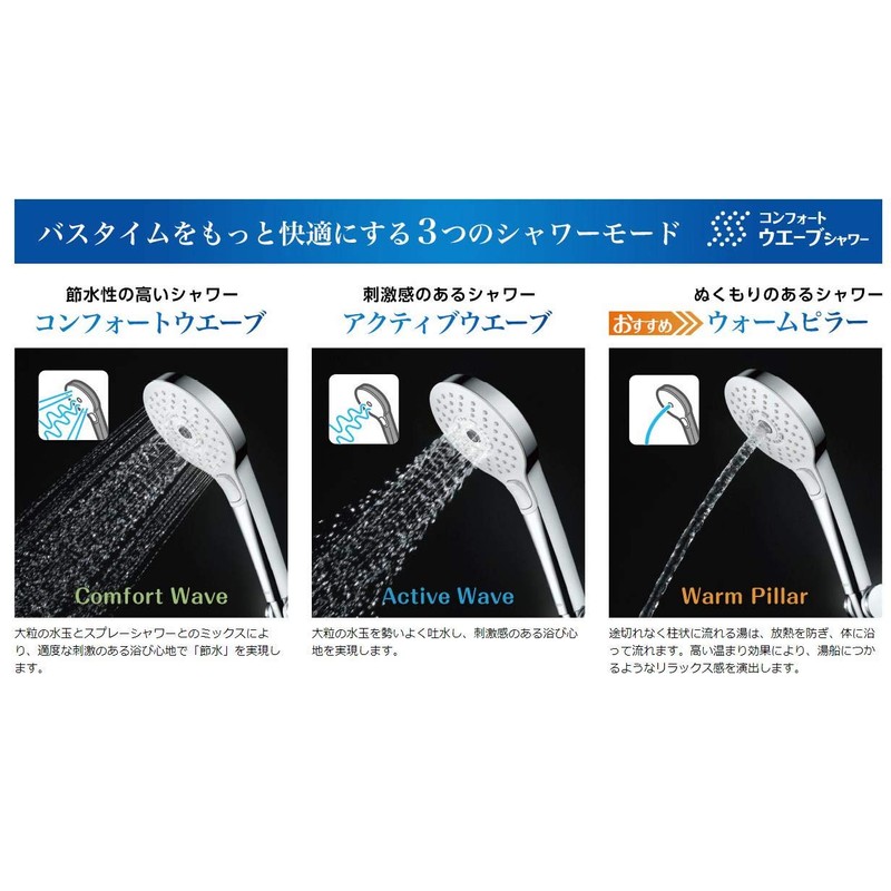 TOTO THYC69C Shower Head Comfort Wave Shower (3 Modes)