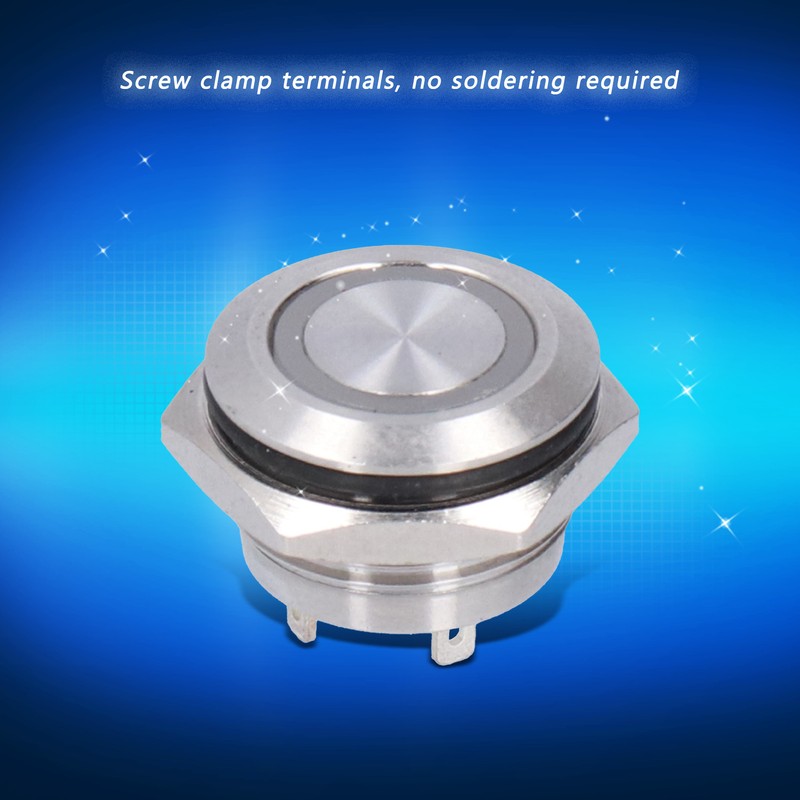 5Pcs Momentary Push Button Switch Metal Auto Reset Ultra Thin