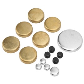 HilBeliFU 15Pcs Freeze Plug Installation Tool, MPE-108BR Engine Freeze Plug Kit, Brass Engine Expansion Plugs Replacement for Engines 255ci 260ci 289ci 302ci 351ci 1962-2001