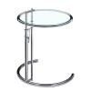 Unbranded Silver Eileen gray-STYLE Round Side Table End table Glass