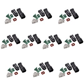Lightronic 10 Sets Deutsch DT 2-Pin Black Connectors Kits Adapters Male & Female (16-20AWG 2pin)