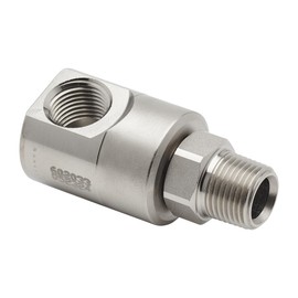 Reelcraft S602033-1/2" NPT(F) x 1/2" NPT(M) Carbon Steel Swivel, Aflas Seals, 5000 psi