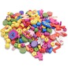 85 Pieces Wooden Beads Set, Mixed Motifs and Colours, Bead
