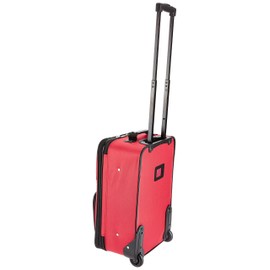 Rockland Fashion Softside Upright Luggage Set,Expandable, Red, 2-Piece (14/19)
