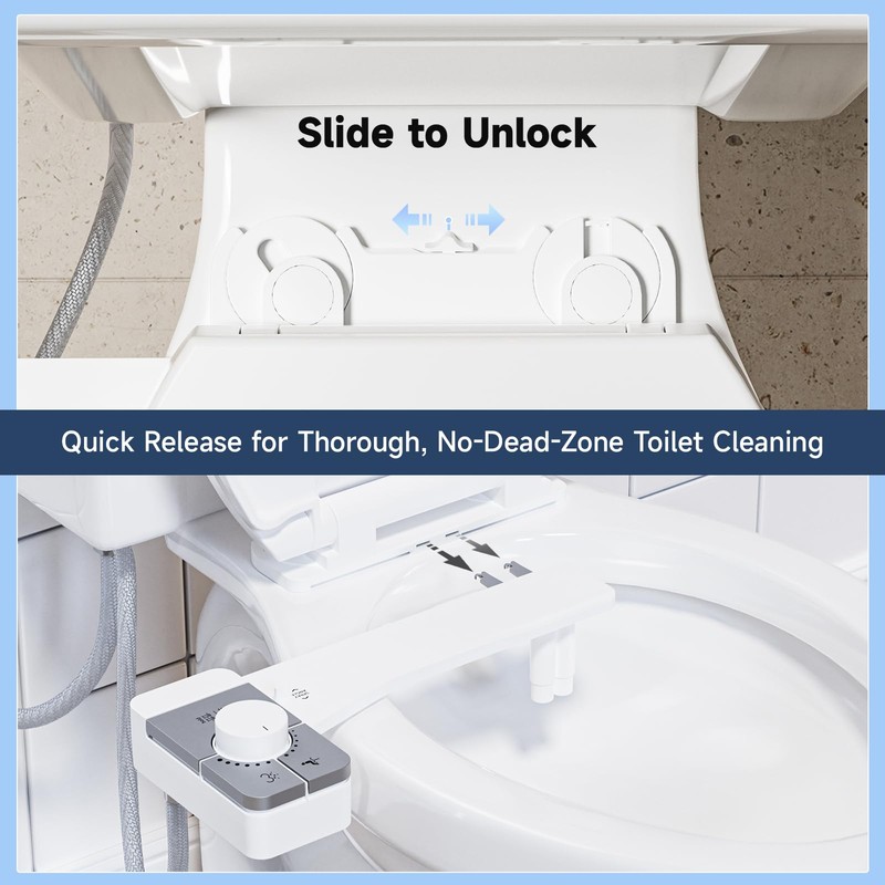 SAMODRA Bidet Attachment for Toilet, Non-Electric Fresh Cold Water Bidet