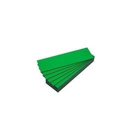 Pack of 25 Coloured Magnetic Labels (Green, Length 10 cm - Width 2 cm)